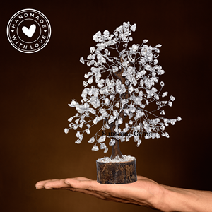 Arbre de Vie en Cristal de Quartz Clair en Gros avec Fil d'Argent, Pierres de Guérison, Décoration d'Intérieur - Product Image 2