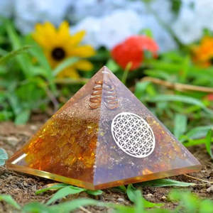 Venta al por mayor de varitas de pirámide de orgón de cuarzo citrino personalizadas, puntas de piedras preciosas naturales variadas, artesanías de cristal para cocina y amor, y otras artesanías de cristal. - Product Image 2