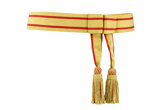Royal Ceremonial <b>Red</b> and Gold Waist Sash for Formal Uniform Dress Belt for Parade Events and Special Ceremonial Wear - Product Image 2