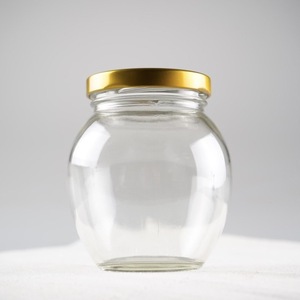 Claro vientre botella de vidrio redonda - Product Image 1