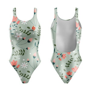 Traje de Baño de Una Pieza Ecológico para Mujer, Talla Grande, con Estampado por Transferencia de Calor, Tejido Elástico en Cuatro Direcciones, Sin Costuras, de Secado Rápido - Product Image 1