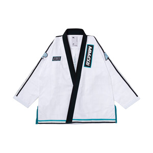 Kimono de Jiu-Jitsu Brésilien (BJJ) Noir Personnalisé Léger 100% Coton Fournisseur OEM Marque Privée Tissage Perlé Haute Densité 450-550 GSM - Product Image 1