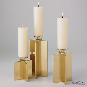 Brass <b>pillar</b> <b>candle</b> holder Brass taper <b>candle</b> holder Indian brass Decor Brass home decor item Metal <b>candle</b> holder - Product Image 1