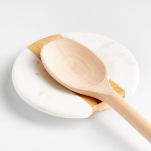 Natural Stone Marble Spoon Rest for Cooking <b>Tools</b> Holder Dishwasher <b>Safe</b> Elegant Kitchen Organizer Heat Resistant Design - Product Image 1