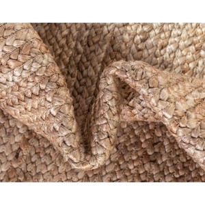 Modern Striped Jute Area <b>Rug</b> Rectangle Flat Weave Natural Beige Tone <b>Thin</b> Pile Living Room <b>Rug</b> - Product Image 6