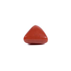 Natural Red Coral Cabochon 5.6 Carat Pear Oval Loose Gemstone for Fine Jewelry - Product Image 3