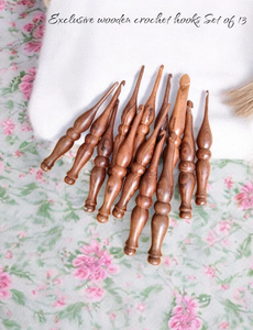 เข็มโครเชต์ไม้พะยูงทำมือ (3.5มม.-16มม.) เข็มโครเชต์ไม้ธรรมชาติ - Product Image 4