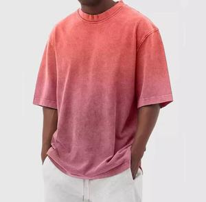 เสื้อยืดคอกลมแขนสั้นทรงปกติสำหรับผู้ชาย สีเขียวไล่เฉด ผ้าฝ้ายเจอร์ซีย์ สวมใส่สบาย ระบายอากาศได้ดี ผ้าถัก สีพื้น ไม่หดตัว - Product Image 5