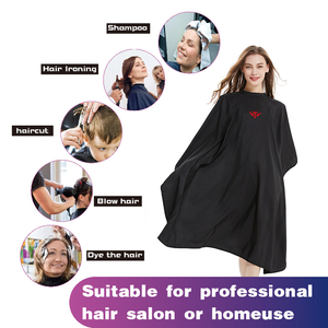 Prix d'usine, imperméable, 100% polyester, cape de coiffure douce, logo personnalisé, coupe de cheveux, cape de barbier pour salon de beauté - Product Image 1