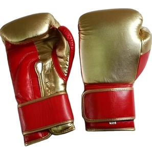 Guantes de Boxeo de Cuero para Hombre al por Mayor, Acabado Brillante, con Cordones, Guantes de Entrenamiento de Cuero Vacuno, Acolchado de Látex de 12 mm, Logotipo Personalizado - Product Image 4
