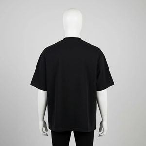 T-shirt Homme Oversize à Manches Tombantes, Coupe Boxy, Imprimé Graphique, Broderie Effet Vieilli, DTG, Fabrication OEM Personnalisée, Style Streetwear - Product Image 2