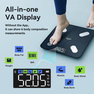 Nouvelle balance connectée intelligente pour analyse corporelle, IMC et graisse, avec application, pour la maison, la salle de sport et le fitness. - Product Image 2