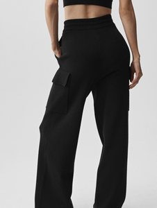 Pantalon de jogging athlétique en coton pour femme, taille mi-haute confortable, extensible, pour la gym et les entraînements, vêtement de sport décontracté - Product Image 3