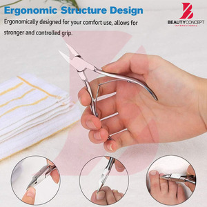 กรรไกรตัดเล็บสแตนเลส OEM ODM คุณภาพสูง สำหรับตัดเล็บเท้า ขายส่งอุปกรณ์เสริมความงามสำหรับร้านทำเล็บมืออาชีพ - Product Image 4