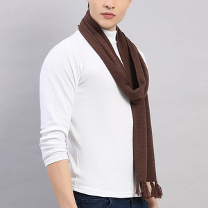 Écharpes d'hiver pour hommes, design carré, couleur unie, style décontracté, personnalisable, laine de haute qualité, prix direct usine, prix bas - Product Image 2