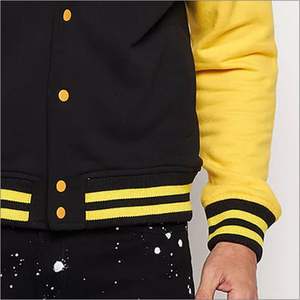 Veste universitaire personnalisée pour homme, style baseball, avec logo imprimé, corps en laine, manches en cuir, style bomber, streetwear unisexe, veste décontractée - Product Image 6