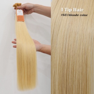 Extensions de cheveux humains en kératine I Tip en gros, lisses, différentes couleurs, double trame, mèches de cheveux humains bruts, cuticules alignées - Product Image 6