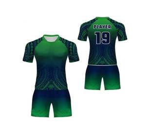 Ensemble d'uniformes de rugby professionnels en sublimation |   Maillot et short respirants et absorbants |   Kit de correspondance haute performance - Product Image 1