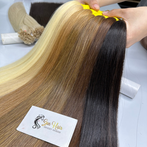 Mặt Trời Tóc Công Ty Tùy Chỉnh <span class=keywords><strong>Colour</strong></span> Sang Trọng Đôi Rút Ra Số Lượng Lớn Remy Tóc Mượt Thẳng Việt Phần Mở Rộng Tóc Người Cabello Humano - Product Image 6