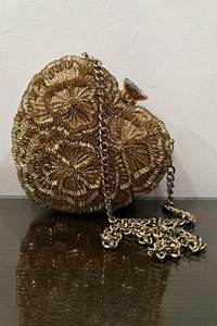 Pochette de soirée en nylon ornée de perles dorées et de sequins, sac à main personnalisé avec nom, pour fête, mariage, mode, logo personnalisé, NOUVEAU - Product Image 2