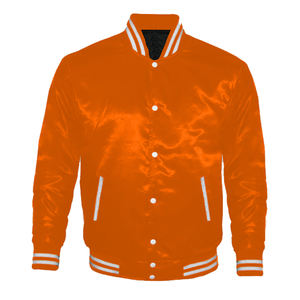 Veste bomber en satin personnalisée avec broderie, veste matelassée en satin de soie, veste de baseball fabriquée au Pakistan - Product Image 6