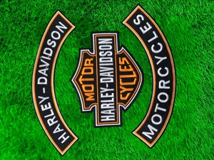 Juego de parches para motociclistas Harley Davidson – Diseño de escudo termoadhesivo para chaquetas y chalecos - Product Image 3