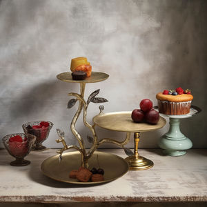 Gingko Leaf Rabyana Design Porte-gâteaux Outils élégants pour servir et ranger les gâteaux - Product Image 5