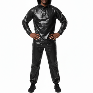 Traje Deportivo de Poliéster/Nylon Negro, Cintura Elástica, Transpirable, de Secado Rápido, para Deportes al Aire Libre, Running y Fitness - Product Image 1