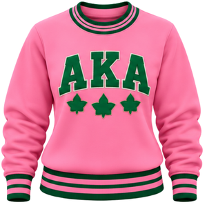 <b>Pink</b> Women Rib Knit Crewneck Sweatshirt Custom Letter Embroidery <b>Long</b> <b>Sleeve</b> Casual Collegiate Style Pullover Jumper <b>Top</b> - Product Image 1