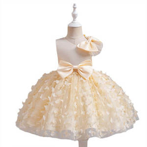 Vestido de Princesa Elegante con Apliques de Mariposa y Tul Abullonado para Niñas de 1 a 12 Años, Venta al Por Mayor, Premium - Product Image 1