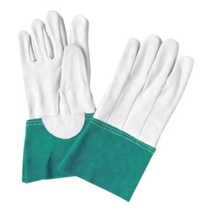 Gants de travail en cuir de chèvre et croûte de cuir de vachette renforcés de qualité supérieure, certifiés CE, pour la sécurité TIG, réfléchissants - Product Image 4