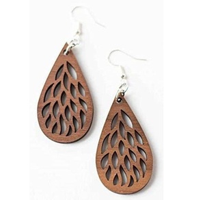 Fabricant en gros de boucles d'oreilles en bois 100% naturel pour cadeau de Noël, boucles d'oreilles en bois au design minimaliste, boucles d'oreilles pour femmes, meilleure qualité - Product Image 1