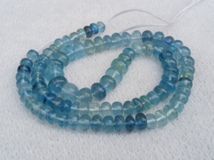 Cuentas Redondas Lisas de Aguamarina Natural Multicolor, Piedras Preciosas Auténticas de 5-7 mm, 16 Pulgadas, para Hacer Joyas, Pulseras, Collares, Brazaletes - Product Image 1