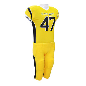 Ensemble d'uniformes de football américain personnalisés, 100% polyester, imprimé par sublimation, OEM, antibactérien, séchage rapide, vêtements d'équipe pour hommes adultes - Product Image 5