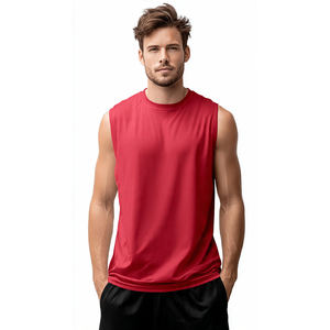 Camiseta sin mangas con cuello redondo para hombre, ropa para correr, camisetas de cuello redondo para hombre, ropa de gimnasio y fitness, camisetas sin mangas para hombre - Product Image 6
