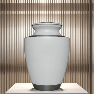 Hot Selling <b>Large</b> White Cremation Urns Customized Colours Adult Memorial Ashes Keepsake Metal <b>Jars</b> for American Funeral Ceremony - Product Image 5