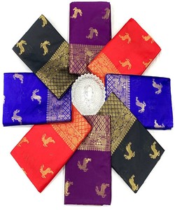 Sari de seda verde claro listo para enviar, vestido tradicional indio estilo Banarasi, sari drapeado con borde estampado para ceremonias. - Product Image 4