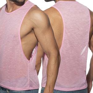 Custom Design New Arrival Blank Seamless Tank Top <b>Men</b> Knit Material Quick Dry Muscle Athletic Summer Gym Wear Vest <b>Singlet</b> - Product Image 5
