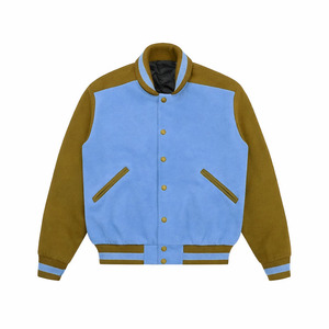 High Quality Customized Varsity Jacket For Men Unique Logo Vintage Style Winter Comfortable Breathable Coated Stand Collar - Product Image 4