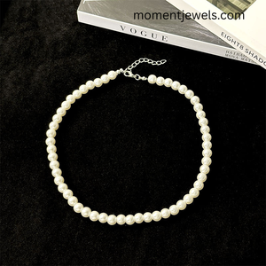 Elegant Round Pearl Resin Bead Bracelet Golden Plated Electroplated Stretch <b>Elastic</b> Chain Bracelets, jewelry set - Product Image 5