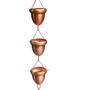 Elegant Design Rain <b>Chain</b> Large Cup Bell Copper Rain <b>Chain</b> Copper Hand Hammered Cup Rain <b>Chain</b> For Home And Garden <b>Cheap</b> Price - Product Image 2
