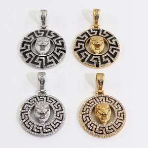 Pendentif en diamant de haute qualité en forme de tête de lion pour femme, cadeau romantique pour la Saint-Valentin et les anniversaires, prix d'exportation - Product Image 4