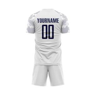 Venta al por Mayor de Camisetas de Fútbol 100% Poliéster con Impresión por Transferencia de Calor, Uniformes de Fútbol Personalizados para Hombre, Nombre del Equipo en Relieve - Product Image 3