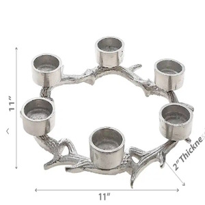 Christmas Antler Wreath With 6 <b>Tealight</b> <b>Holder</b> - Product Image 4