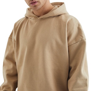 Sweat à capuche personnalisé Vintage peinture mélangée lavage à l'acide poids lourd soleil délavé bases coton éponge française surdimensionné hommes à capuche bases - Product Image 5