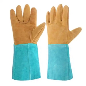 Gants de soudage en cuir de vachette de qualité supérieure, résistants à la chaleur, pour la protection des mains des soudeurs, gants de lutte contre l'incendie - Product Image 4