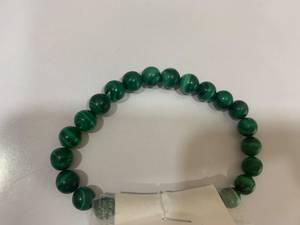 Bracelet extensible en malachite naturelle Ha Gems, style bohème, perles de 8 mm, pierre verte rayée de haute qualité, unisexe, pour femme - Product Image 4