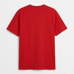 T-shirt Homme Rouge Uni à Manches Courtes Coupe Classique en Coton Jersey Col Rond Style Décontracté Streetwear T-shirt Vierge pour Homme - Product Image 2