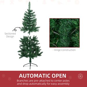 "7ft Luxury Artificial Half Christmas <b>Tree</b> Pre-Lit Pe PVC Steel for Indoor Decor" New Title "180cm Pre-Lit Pe PVC <b>Tabletop</b> - Product Image 6