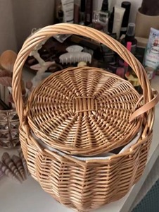 Cesta de Mimbre para Picnic y Almacenamiento, Cesta de Almacenamiento de Frutas Hecha a Mano, Ratán Natural, Moderna y Multifuncional, Hecha en Vietnam - Product Image 5
